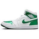 Nike Mens Jordan 1 High Golf, White/Pine Green, 11.5