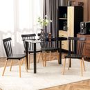 4 Pieces Dining Chairs Set, Kitchen Chair with Wooden Legs