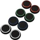 4 Pair / 8 Pcs Replacement Silicone Thumb Grip Stick Analog Joystick Cap Cover for Ps3 / Ps4 / Xbox 360 / Xbox One Game Controllers Black