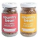 Country Bean Instant Coffee Powder Combo with Hazelnut and Caramel Flavoured Coffees, Pack of 2, 50 G x 2 | 100% Arabica, Freeze-dried | Makes 50 Cups