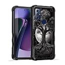 EFGWSDER for Moto G Play 2023 Case,Moto G Pure Phone Case,Moto G Power 2022 Case,[Dual Layer][10 FT Military Grade Drop Protection] [Non-Slip] Heavy Duty Shockproof Case,Tree of Life Moon