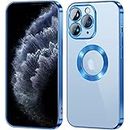 S.Dawezo Clear Cover Case per iPhone 11 Pro Max, con protezione della fotocamera, Antigraffio protettiva,sottile Silicone Trasparente resistente all'ingiallimento Custodia per cellulare iPhone - Blu