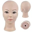 Cosmetology Bald Manikin Mannequin Head for Wigs Making Wig Display Hat Display Glasses Display with Free Clamp