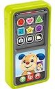 ​Fisher-Price Laugh & Learn Baby to Toddler Educational Toy Phone with Lights and Music, 2-in-1 Slide to Learn Smartphone, Multi-Language Version