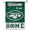 WinCraft New York Jets Welcome Home Decorative Garden Flag Double Sided Banner