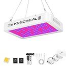 KOSCHEAL 1200W LED Grow Light, Full Spectrum Plant Grow Lights for Indoor Plants with Daisy Chain, Double Switch Plant Light for Veg, Flower and Seeding