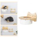 3x Wood Furniture Cat Hanging Bed Cats Wall Furniture, Shelves, Floating