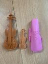 Muñeca Barbie de juguete Instrumento musical Guitarra, violín y estuche Accesorios