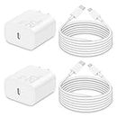 i Phone Charger 10 Ft Fast Charging【MFi-Certified】 2-Pack 20W PD Fast Charger with 6Ft Fast Charging Cable, Type C Fast Charging Block & Fast Charger Cord for i Phone 14/13/12/11, i Pad & More