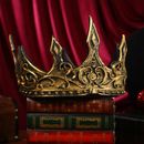 Royal Medieval Prop King Crown for Men Halloween Cosplay Party Costume Headdress