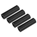 PATIKIL 40" x 6" Magnetic Fireplace Draft Stopper, 4 Pcs Fireplace Vent Cover Indoor Chimney Draft Blocker to Block Cold Air Prevent Heat Loss, Black Brown