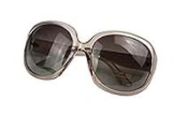 THM Fashion lady oversized sunglasses retro sunglasses so polarized (Champagne Frame, Grey Lens)