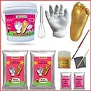 Khamasi 3D Baby Casting kit for Hand and Foot, Baby Hand Print and Footprint kit, Moulding Clay molding Powder, Newborn Baby and Toddler Hand Impression Foot Impression, (Baby Casting KIT)