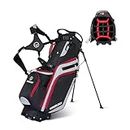 T WINSOLOGY Golf Bag Travel Club Stand Ball Cart Support Pole Pouch Camo Stand Gifts Airlines for Men Womens Small Lightweight Golf Bag Organizer Storage. 14 Way Full Length Dividers.