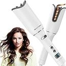 BEAUTURAL Automatic Hair Curler, Portable Auto Hair Curling Iron Wand with LCD Display, Adjustable 5 Temperature, 13 Curls and 10 Timer Settings, Fast Heating for Hair Styling