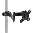 Mount-It! Pole Mount Bracket Kit | Full Motion TV or Monitor Pole Mount with Articulating Arm | Pole Mounting Bracket Fits Up To 32 Inch Flat Screens | Removable Plate VESA 75mm and 100mm (MI-391)