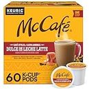 McCafé Dulce de Leche Latte, One Step Latte Single Serve Keurig K-Cup Pods, Flavored Coffee, 60-Count Box (6 Packs of 10)