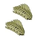 2Pcs Green Hair Clamps Big Claw Clips 3.5 Inch Non slip Leaves Hair Catch Barrette Jaw Clamp Hairpins Hair Clips for Women Girls Thin Thick Hair Beauty and Personal Care