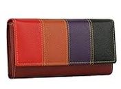 K london Women Multicolor Genuine Leather Wallet | Ladies Clutch | Zipper Purse/Card Holder Organizer for Women (AZ04_Brn)
