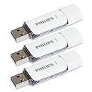 Philips Snow Édition High Speed clé USB 2.0 3X 32 Go pour PC, Ordinateur Portable, Stockage de données informatiques, Vitesse de Lecture jusqu'à 23 Mo/s