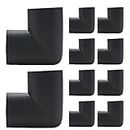 10Pcs Corner Protectors for Kids, Baby Safety Table Corner Protector, Furniture Edge Protectors, L-shaped Baby Proof Corner Protectors for Furnitures Table Cabinet-Black