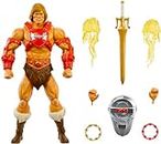 Masters of the Universe Masterverse New Eternia Thunder Punch He-Man Motu Action Figure, Armor, Sword & Hand Effects, 30 Joints, Swap Hands