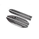 Automaze Carbon Fibre Side Markers Metal Fender Trim Stickers, Automotive Car Exterior Accessories, Set of 4 Pc (Black)