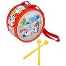 Ratna's Rhythm Musical Drum Junior Penguin Print Musical Instrument Toy Drum Set with 2 Sticks & Hanging Strap for Toddlers, Kids