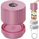 LOVE MOMENT Electric Mason Jar Vacuum Sealer Kit for Wide Mouth and Regular Mouth Mason Jar - Pink