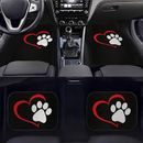4pcs Cartoon Dog Paw Printed Car Floor Mats, Universal Non-slip Protection & Dust-proof Car Front & Rear Floor Mats, Car Interior Accessories