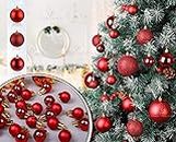 CraftVatika 24 pcs 3CM MULTI Christmas Tree Baubles Balls Decor Hanging Ornament for Xmas, Christmas Christmas Tree Decoration Ornament - Christmas Decorations Items - Christmas Gifts (24 Pcs) (24) (24)