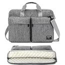 KINGSLONG 15 15.6 Inch Slim Laptop Bag Sleeve with Strap,360 Protection Computer Notebook Ultrabooks Carrying Case Handbag Cover for Men Women Fit for Acer Asus Dell Lenovo HP Toshiba ect, Grey