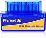 FlyroadUp OBD2 Scanner Bluetooth for iOS iPhone Android Car Diagnostic Tool Check Engine Light Code Reader