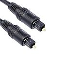 SPIN CART Toslink Digital Optical Audio Fiber Optic Cable for Home Theater, Sound Bar, TV, PS4, Xbox, Playstation and More (1.5 m, Black)