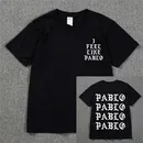 Kanye West Pablo T Shirt Men I Feel Like Paul Print Short Sleeves Anti Season Sporty T-Shirt Hip Hop