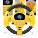 Kids Steering Wheel Toys Simulated Sound Driving Pretend Play Toy Car Controller