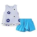 Mud Kingdom Toddler Girl Boutique Clothes Sets Summer 2T Sunflower Blue