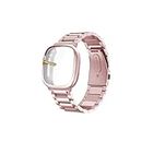 Fit for Fitbit Versa 4 3 Band Milanese Stainless Steel Metal Strap ，Fit for Fitbit Versa Sense 2 with Screen Protective Case (Color : Pink, Size : For Fitbit Versa 4)