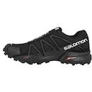 Salomon Speedcross 4 Women's Trail Running Shoes, Offering Aggressive Grip, Precise Foothold, and Lightweight Protection, Black, 7.5