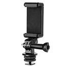 NEEWER Phone Holder / Hot Shoe Mount Adapter Kit Action Camera Mount Compatible with GoPro Hero 12 11 10 9 8 7 6 5 DJI OSMO Action 4 3 2 iPhone 15 Pro Max 14 13 Pro Samsung S23 for DSLRs Ring Light