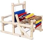 Wooden Weaving Loom Kit, DIY Hand-Knitting Weaving Machine, Multi-Craft Weaving Loom Arts & Crafts with Mixed Yarns, Knitter for Kids,Adults, Beginners, Develops Creativity