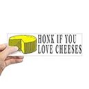 CafePress Honk If You Love Jesus Cheeses 10"x3" Rectangle Vinyl Bumper Sticker Car Decal