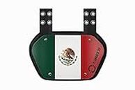 O Shield Mexican Flag Football Back Plate, Lower Back Pads for Football Players, Rear Protector, Adult Fit