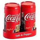 The Tin Box Company Coca Cola Salt and Pepper Set with Holder, Red (776817-12)