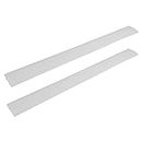 Kitchen Silicone Stove Counter Gap Cover - Flexible Easy Clean Heat Resistant Wide & Long Gap Cap Fillers, Seals Spills Between Appliances, Furniture, Stovetop, Oven, Washer & Dryer, Pack of 2 (White, 21 Inches)