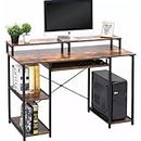 TEKAVO Multipurpose Computer Desk Office Table with Keyboard Tray for Home Office Engineered Wood Study Writing Computer Laptop Table Desk 140x60x87 CM(Jungle Wood/Brown) (Large) | DIY