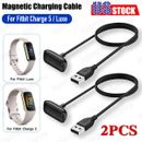 2PCS For Fitbit Luxe/Charge 5 Smart Watch USB Charger Charging Cable Replacement