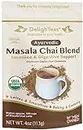 DelighTeas Organic Masala Chai Powder | Caffeine free, Unsweetened, Vegan, Keto | Ayurvedic Digestive Support blend for Chai Spice Tea | 100 Servings, 4oz