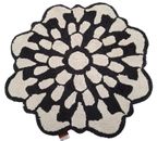 Missoni Home Otil Teppich Badematte Blumenmuster Runde Baumwolle schwarz/weiß 80 cm NEU UVP180
