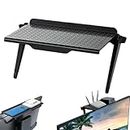 JDIV Creative Multifunctional Screen Top Shelf, TV Top Shelf - Screen Top Shelf for TV, Top Punch-Free Monitor Top Shelf for Cellphone Stand, Media Boxes, Game Console, Router (S)